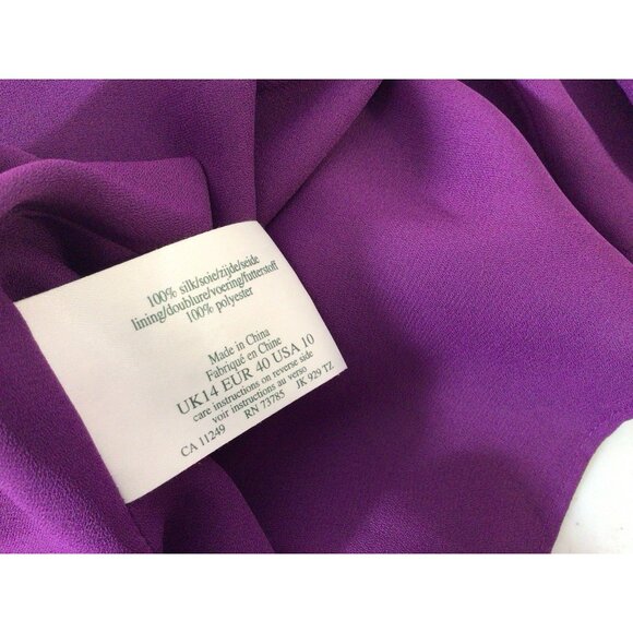 Laura Ashley Silk Blouse Floral Embroidered Womens 10 - Picture 10 of 10